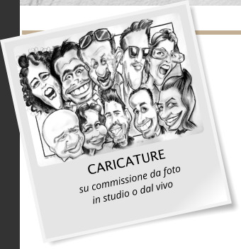 CARICATURE su commissione da foto in studio o dal vivo